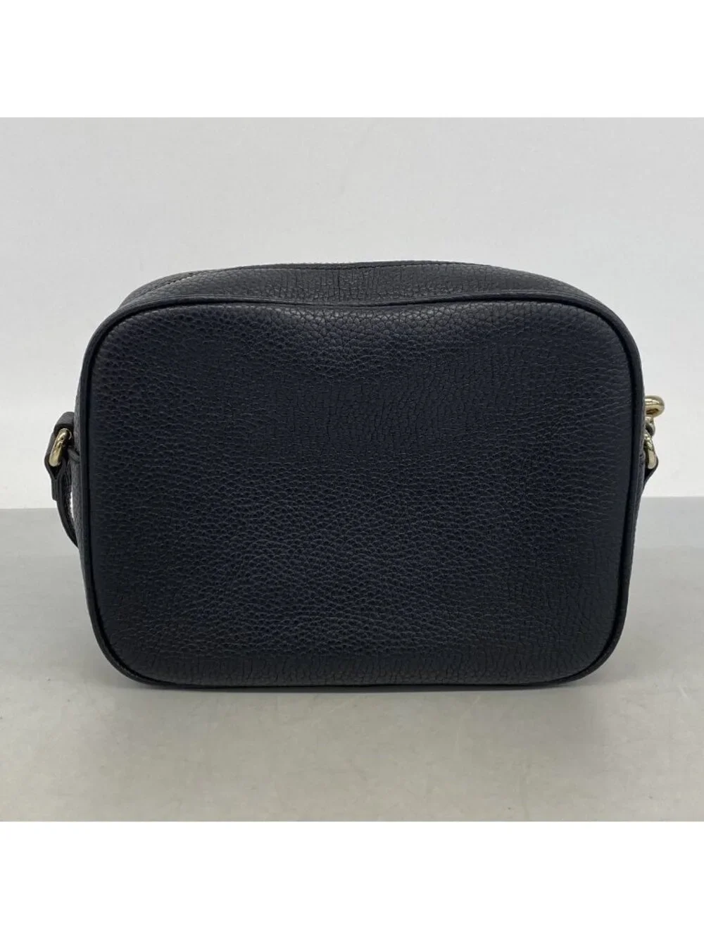 Gucci Shoulder Bag Soho Leather Black Champagne Gold